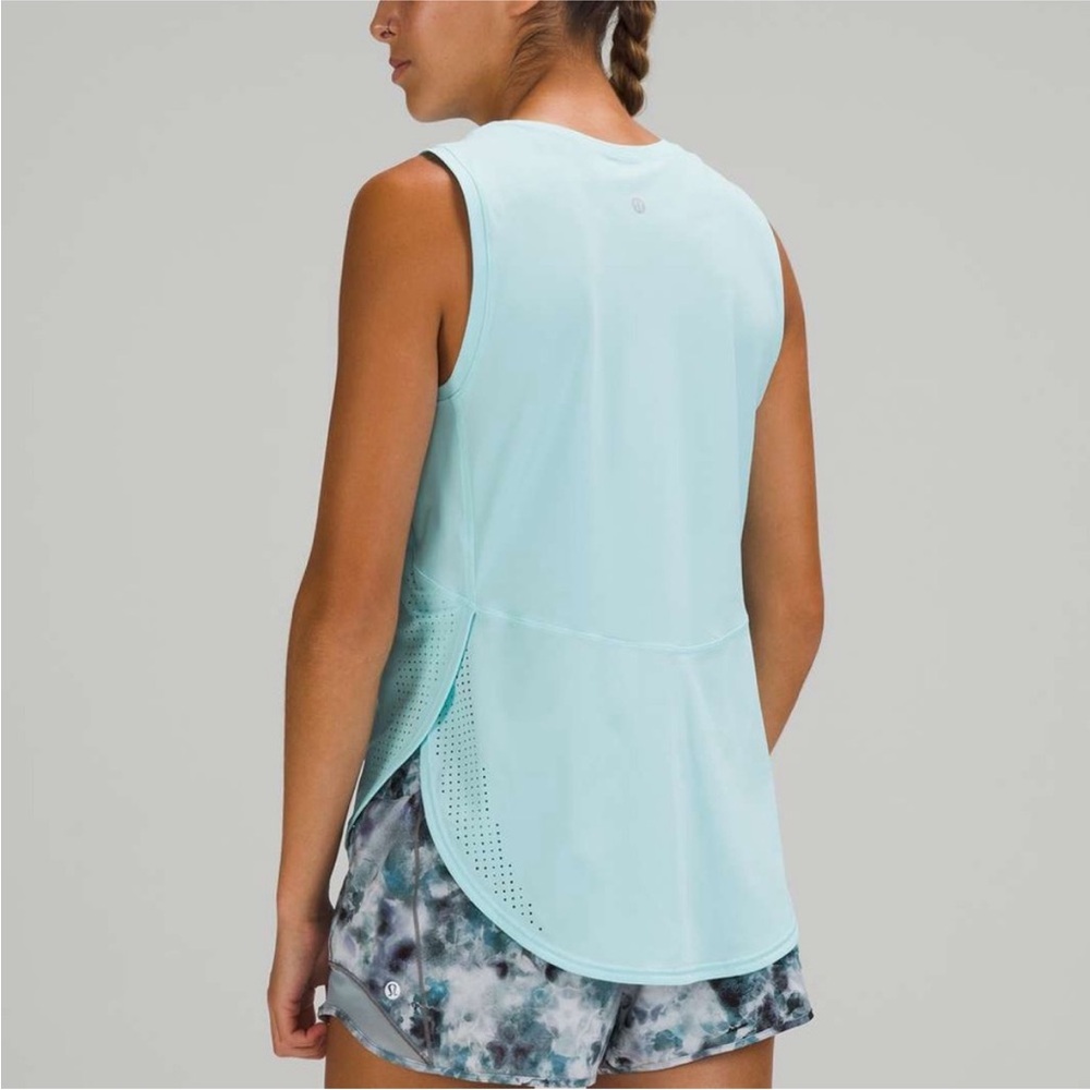 Lululemon High Neck Split Hem Running Tank Size 12